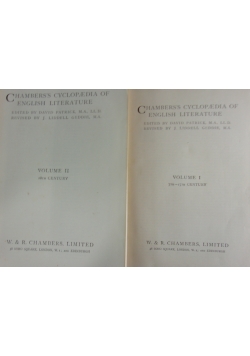 Chambers's cyclopedia of english literature, zestaw 2 książek