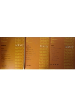 Teksty : teoria literatury, krytyka, interpretacja, zestaw 3 książek