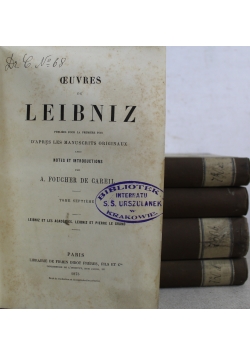 Oeuvres de Leibniz 5 tomów ok 1865 r.