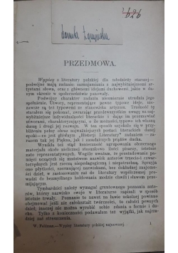 Wypisy z literatury polskiej, 1907 r.