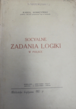 Socyalne zadania logiki w Polsce 1912 r.