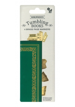 Bookminders Tumbling Books - zestaw 4 metalowych zakładek