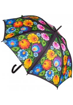 Parasol duży - łowicki czarny FOLKSTAR