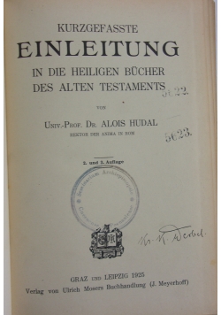 Kurzgefasste Einleitung, 1925 r.