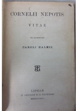 Cornelii Nepotis Vitae, 1874 r.