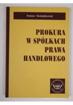 Prokura w spółkach prawa handlowego