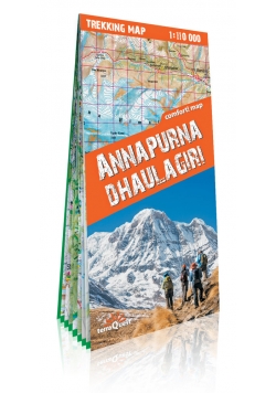 Annapurna i Dhaulagiri laminowana mapa trekkingowa