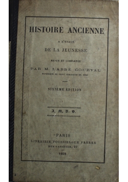 Histoire Ancienne A L Usage De La Jeunesse 1868 r.