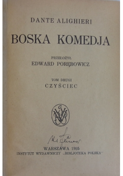 Boska komedia tom II, 1925 r.