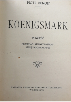 Koenigsmark, 1925 r,