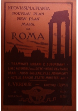 Nuovissima Pianta Nouveau Plan New plan Mapa de Roma,1901r