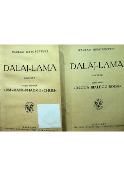 Dalajlama powieść tom 1 i 2 1927r