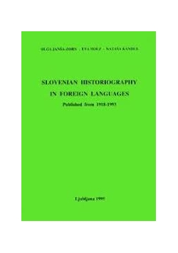 Slovenian Historiography in foreign languages