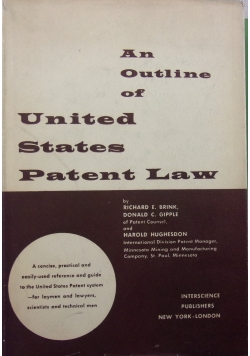 An  Outline of United States patent  law