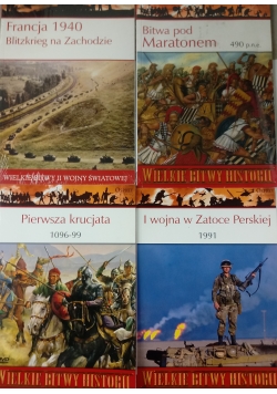 Wielkie Bitwy Historyczne ,zestaw 4 książek + płyty DVD