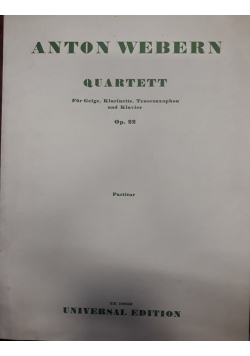 Quartett Fur Geige, Klarinette, Tenorsaxophon und Klavier, op. 22, nuty