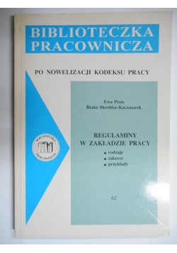 Regulaminy w zakładzie pracy