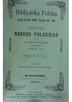 Historya narodu polskiego. Tom IV i V, 1860 r.