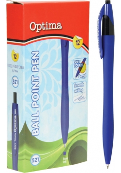 Długopis OPTIMA Soft Touch 521 niebieski 12 sztuk