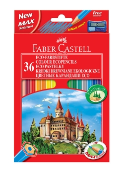 Kredki Faber-Castell Zamek 36 kolorów +temperówka