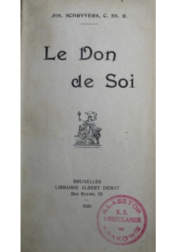 Le Don de Soi 1920 r.