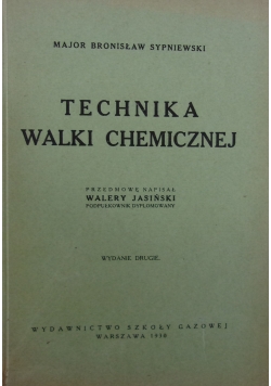 Technika walki chemicznej, 1930 r.