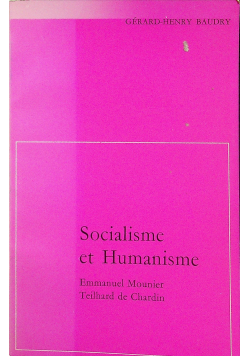 Socialisme et Humanisme