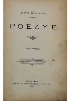 Poezye Serya pierwsza 1888 r.