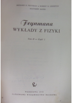 Feynmana wykład z fizyki tom I cz 1