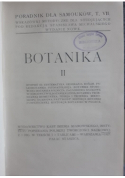 Botanika II, poradnik dla samouków, 1927 r.