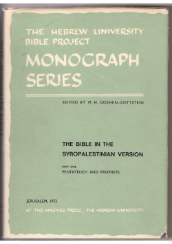The bible in the syropalestinian version
