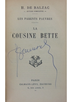 La Cousine Bette,1946r.