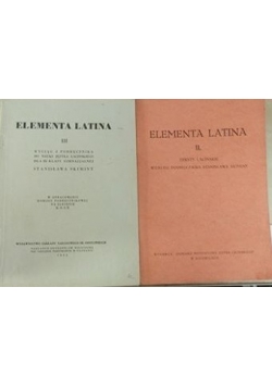 Elementa latina II, III