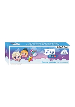 Farby plakatowe 12 kolorów 20ml Emoji