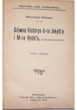 Dziwna historyja d-ra Jekyll'a i M-ra Hyde'a, Morderca Markhem i nocleg , 1922 r.