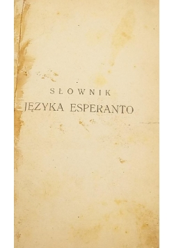 Słownik języka esperanto, 1916r.