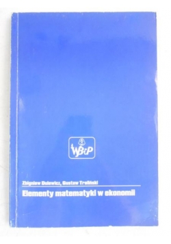 Elementy matematyki w ekonomii