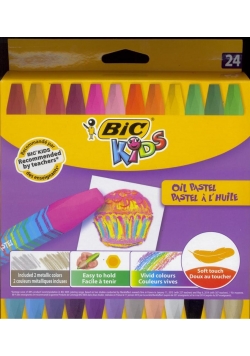 Kredki pastele olejowe 24 kolory BIC