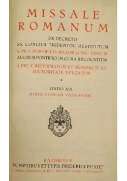 Missale Romanum ,1936r.