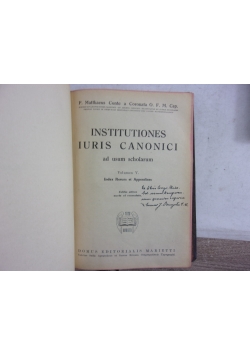 Institutiones iuris canonici  Vol. V.