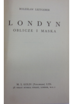 Londyn oblicze i maska