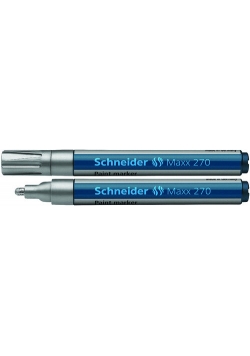 Marker olejowy SCHNEIDER Maxx 270 okrągły 1-3mm srebrny