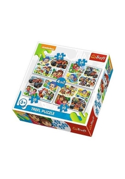 Puzzle 4w1 Wspólna zabawa Nickelodeon