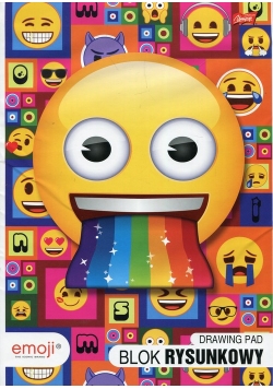 Blok rysunkowy A4 Emoji 20 kartek 10 sztuk mix wzorów