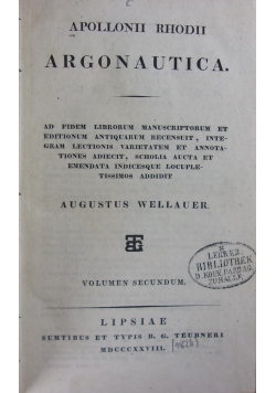 Argonatutica,1828r.