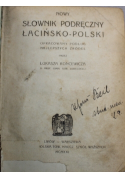 Słownik podręczny Łacińsko  Polski
