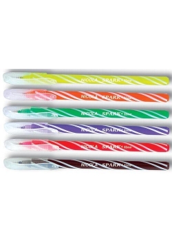 Długopis Nicola 0,6mm niebieski 6szt SPARK LINE