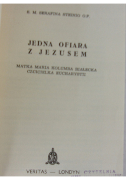 Jedna ofiara z Jezusem