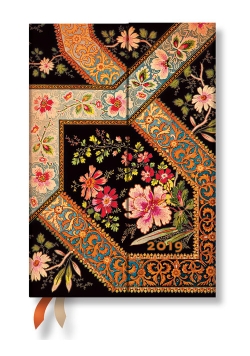 Kalendarz książkowy Filigree Floral Ebony Mini Day-at-a-Time 2019