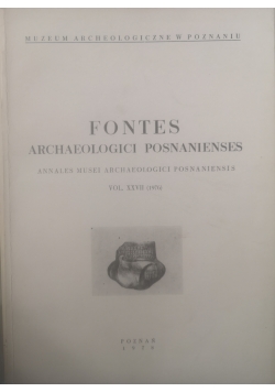 Fontes archaeologici posnanienses, tom XXVII